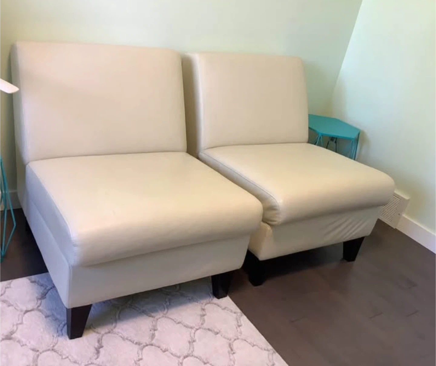 Flash Furniture Ivory Leather Chair X 2