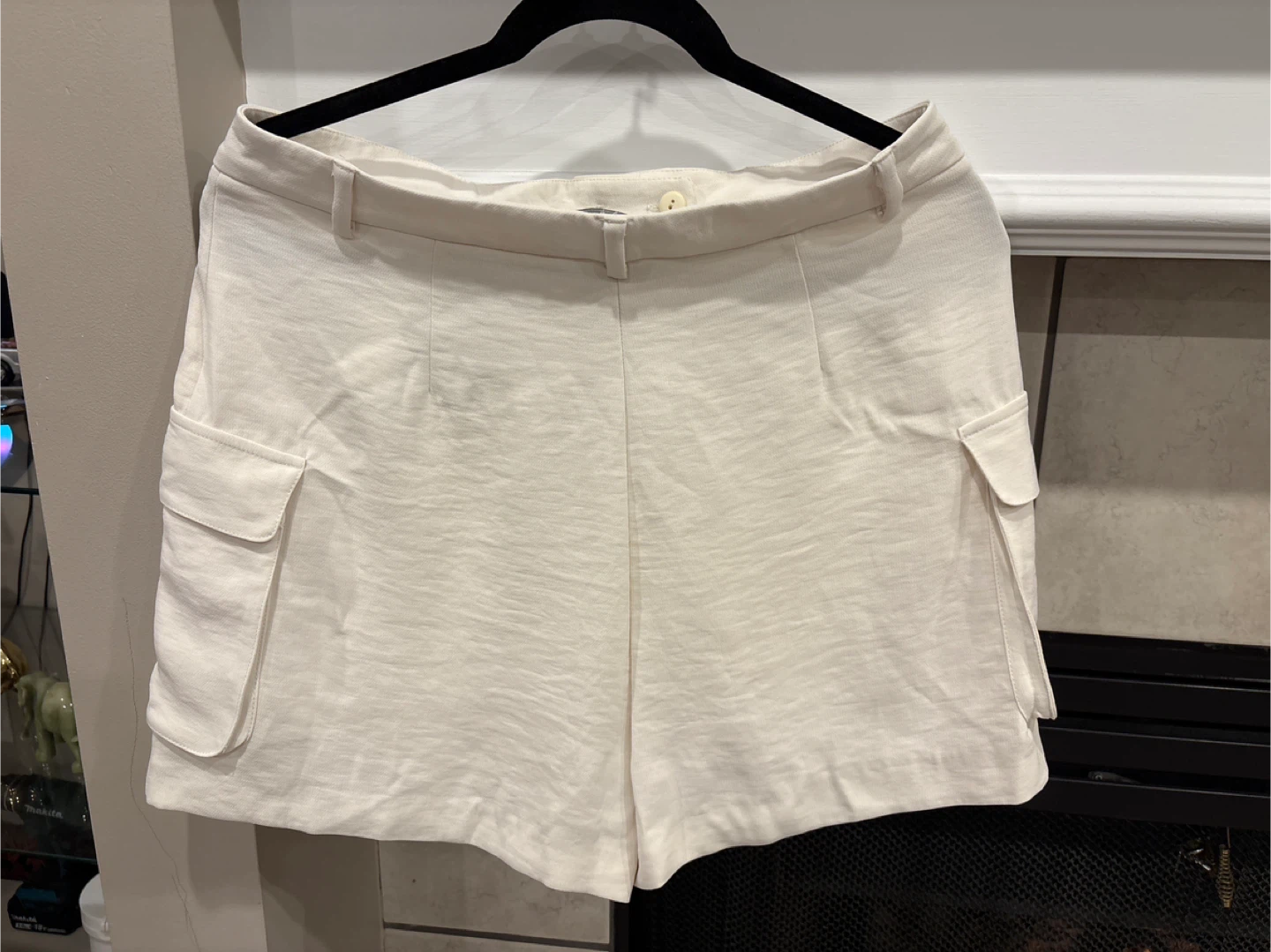 Zara White Cargo Mini Skirt - Size L - photo 3