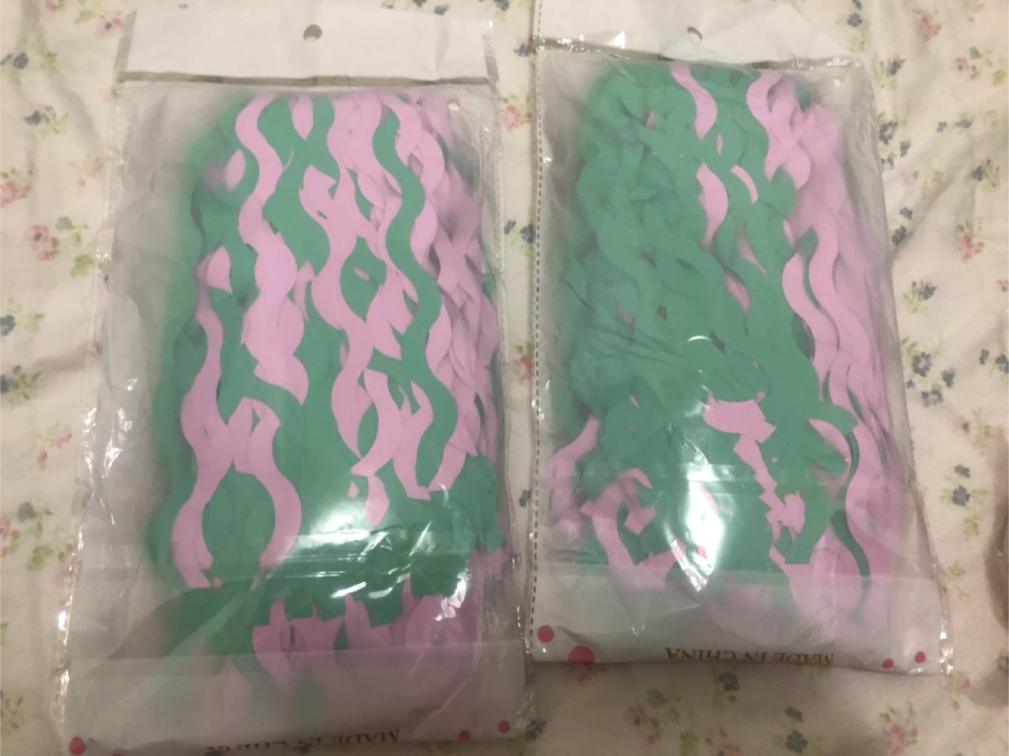 NEW-Foil Fringe Curtain - Pink & Green, Party Decor - photo 5