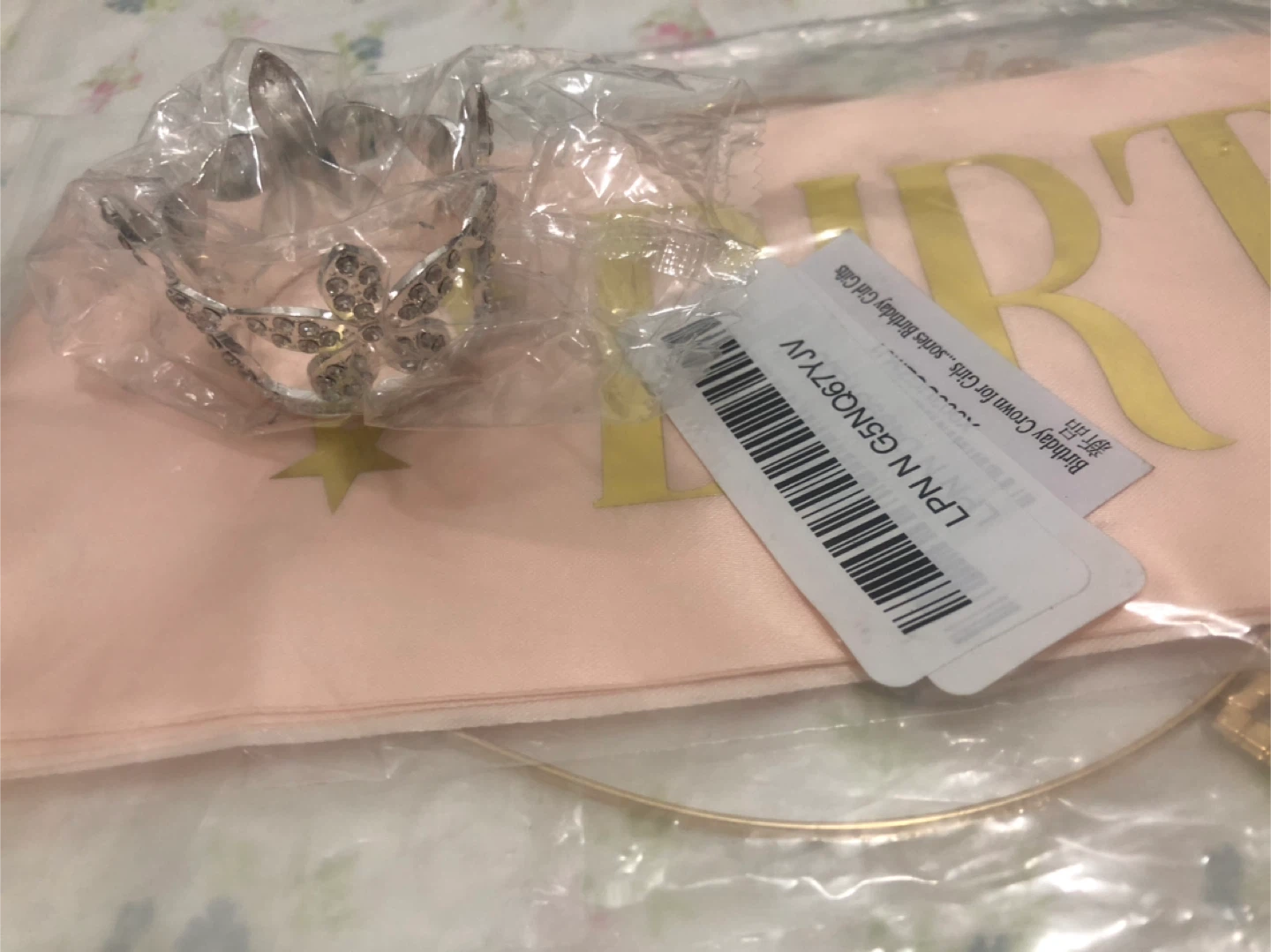 New Birthday Girl Sash, Tiara, and Crown Set