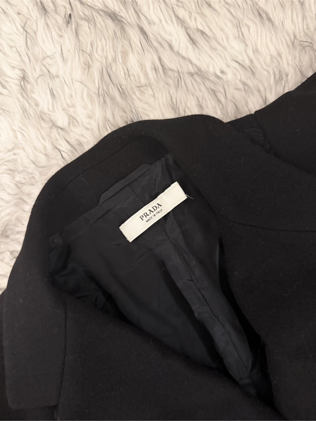 Prada Vintage 2008 Wool Coat - Black - photo 4