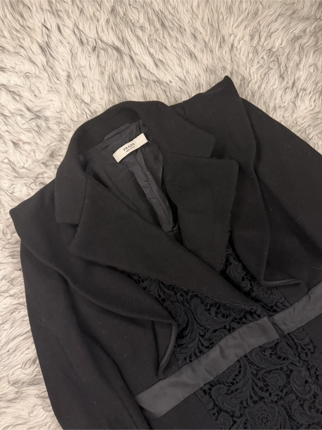 Prada Vintage 2008 Wool Coat - Black - photo 3