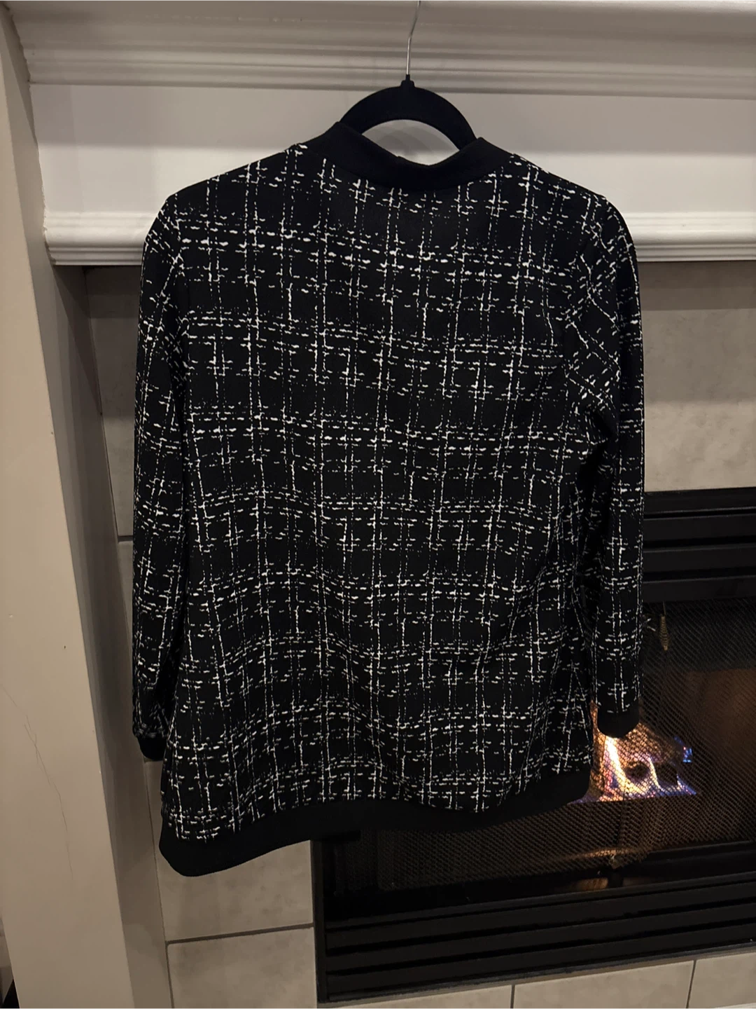 Tweed Cardigan - Black & White - photo 3