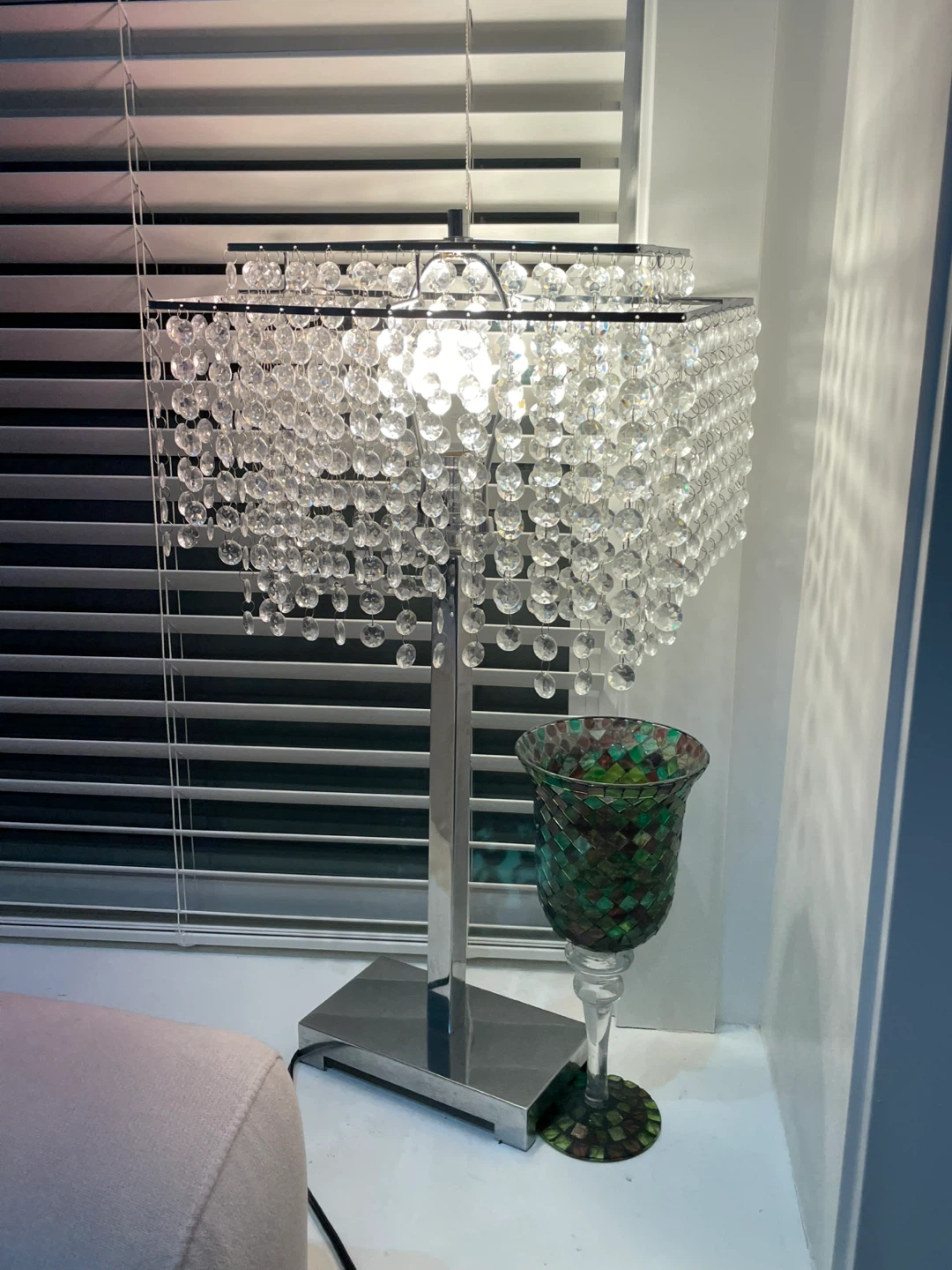 Chandelier Table Lamp - Crystal Style