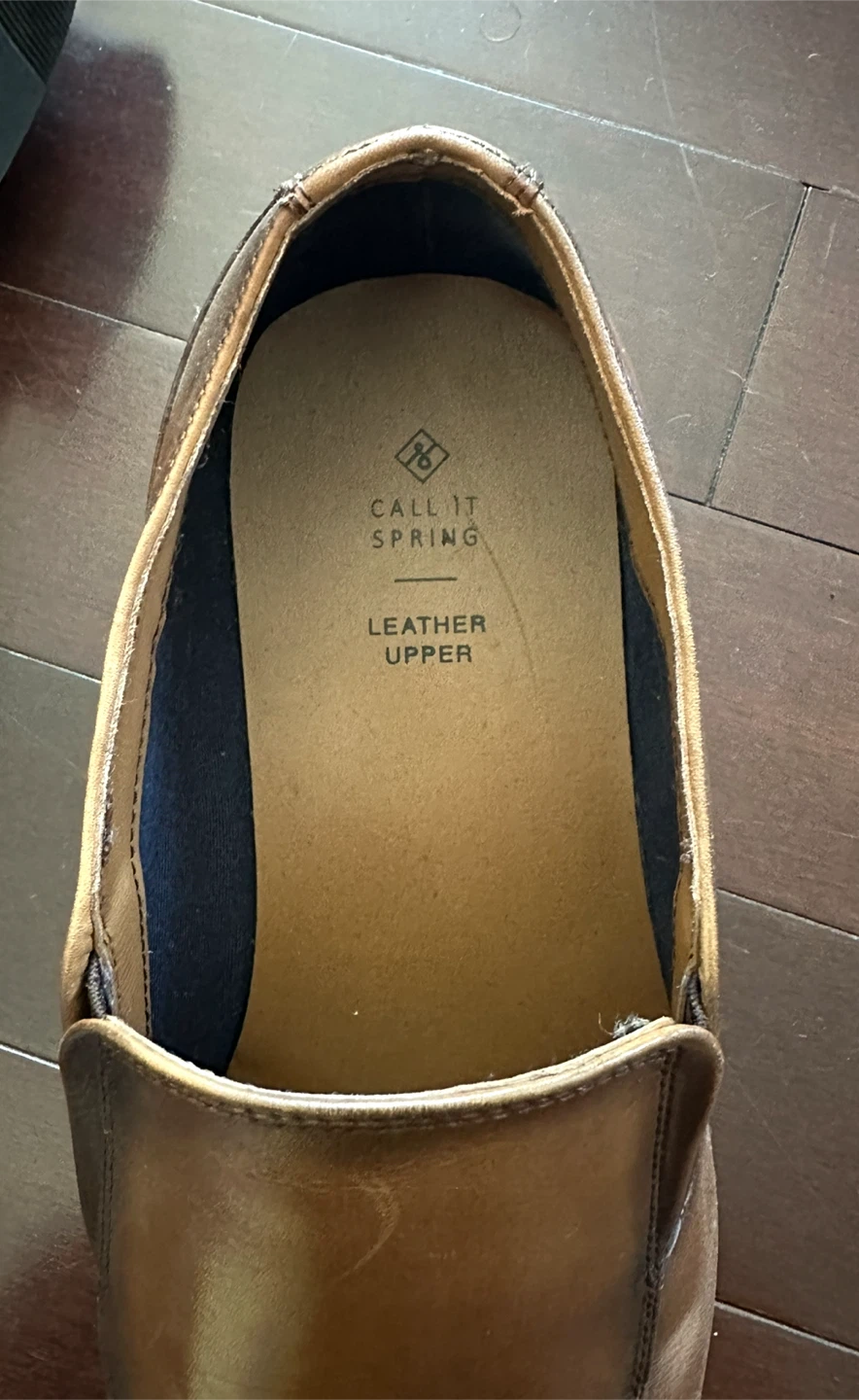 Call It Spring Brown Leather Loafers - Size 10.5 - photo 4
