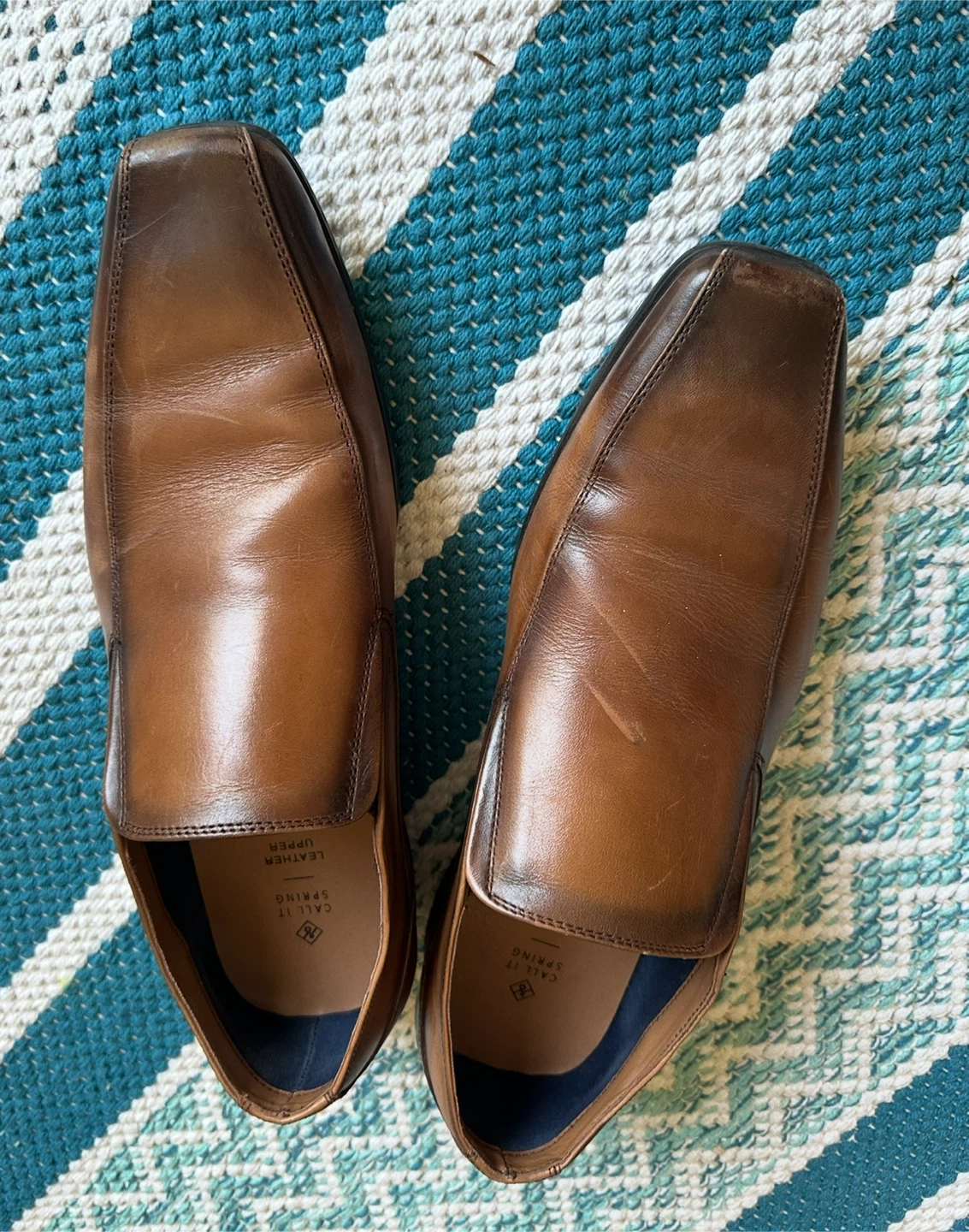 Call It Spring Brown Leather Loafers - Size 10.5 - photo 3