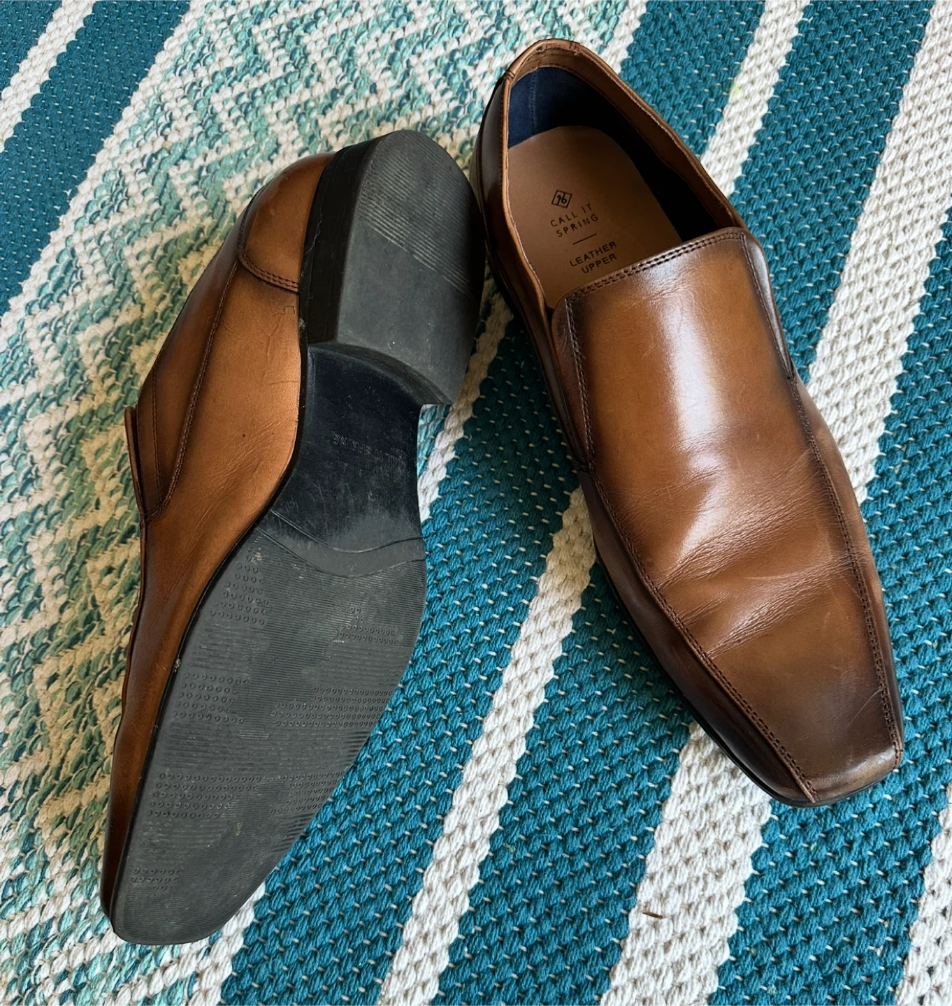 Call It Spring Brown Leather Loafers - Size 10.5 - photo 2