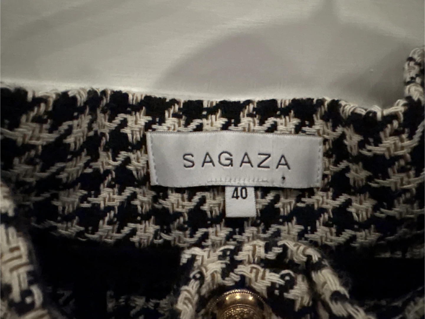 Sagaza Houndstooth Cape - Size 40 - photo 4