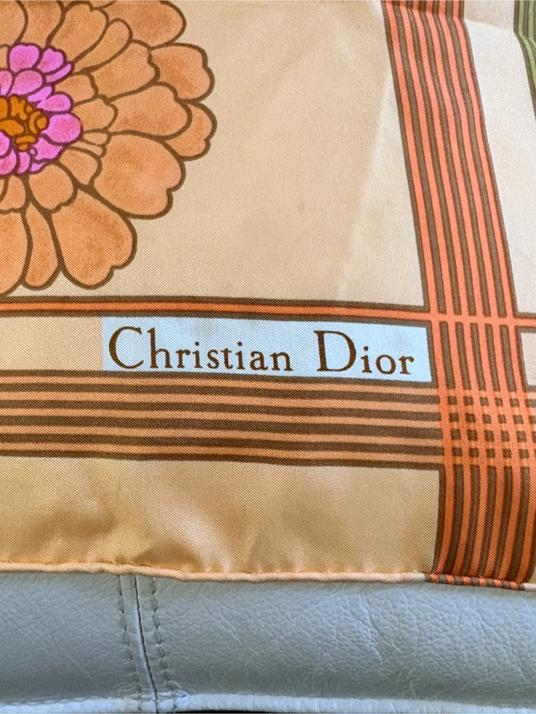 Christian Dior Silk Scarf - Floral Design - photo 2