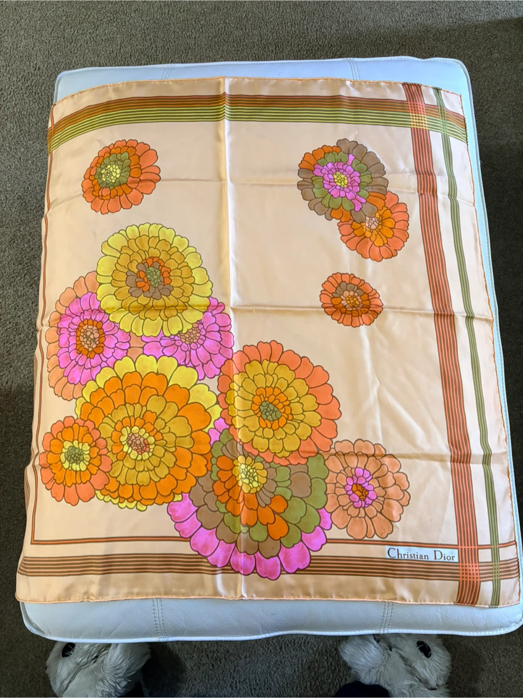 Christian Dior Silk Scarf - Floral Design