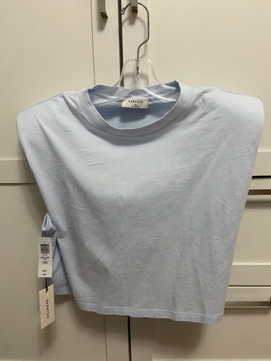 New Babaton Shoulder Pad Tee (Blue)- XS - photo 2
