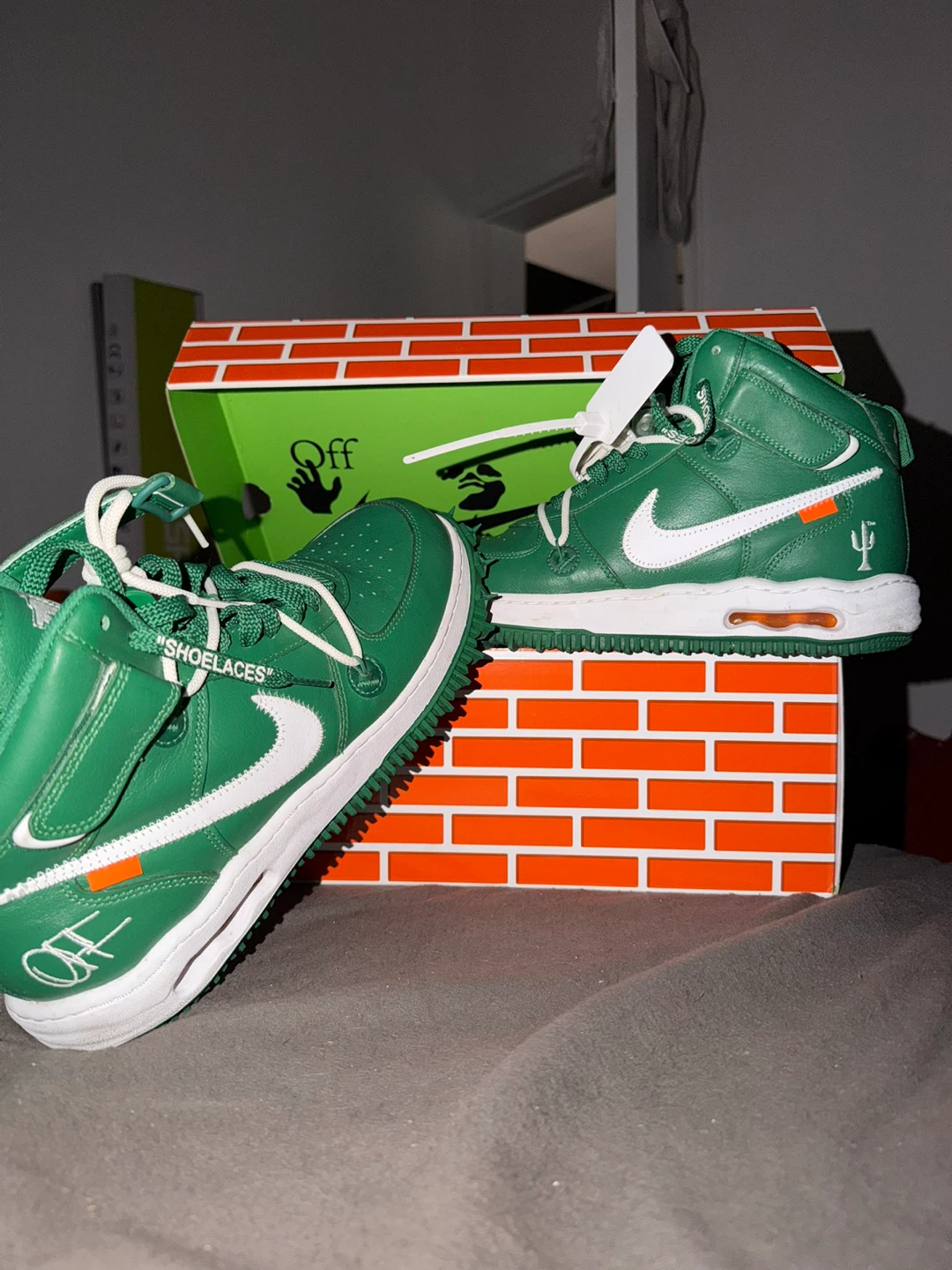 Off white Nike af1 green size 10.5