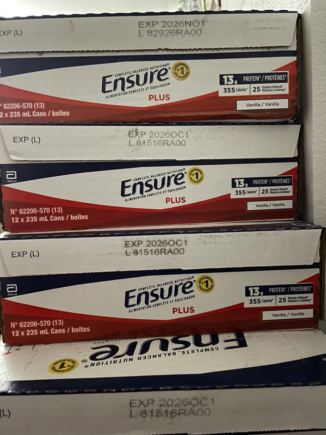 Ensure Plus Vanilla Nutritional Drink, Exp 2026