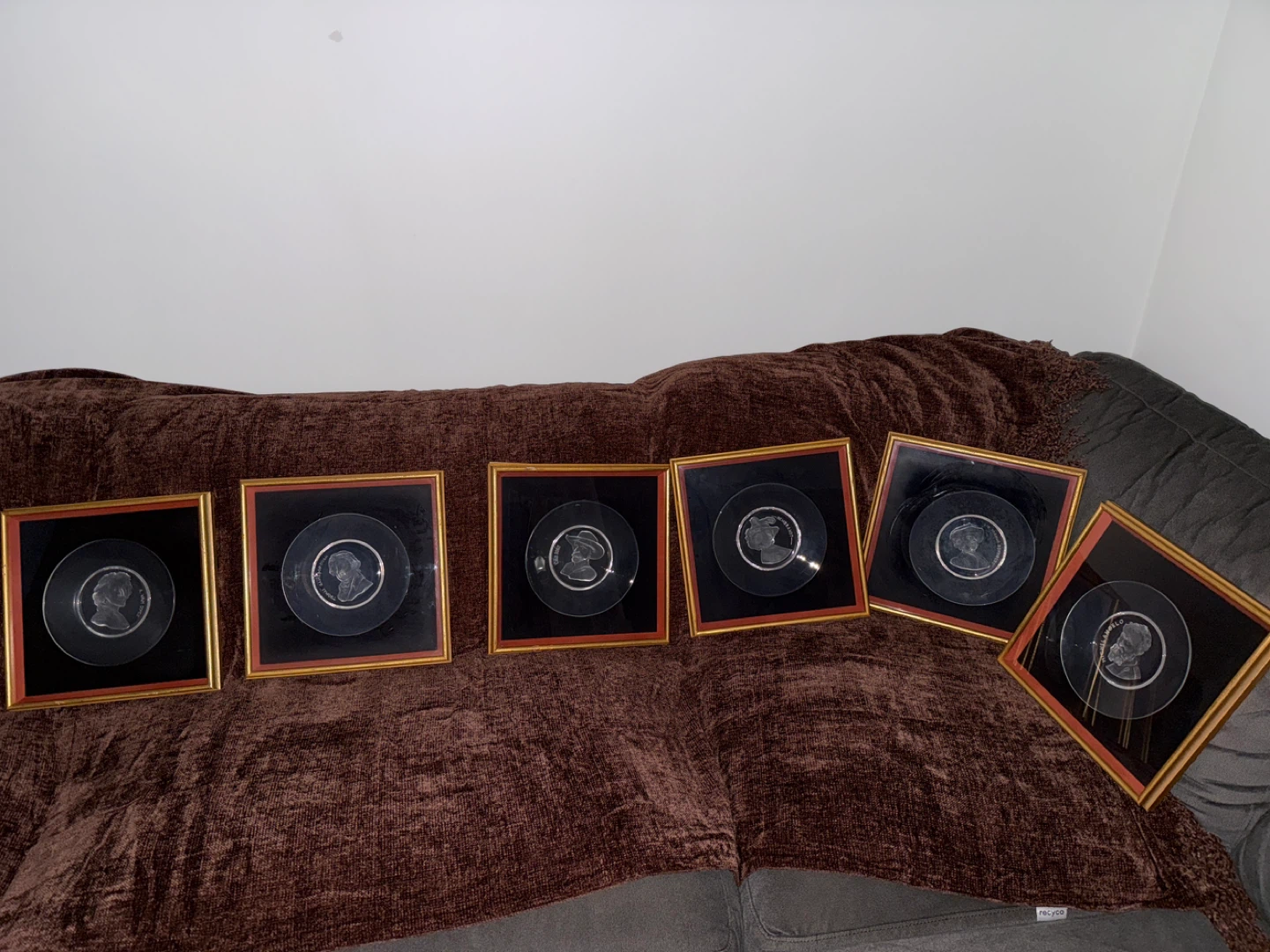 Framed Glass Art - Set of 6