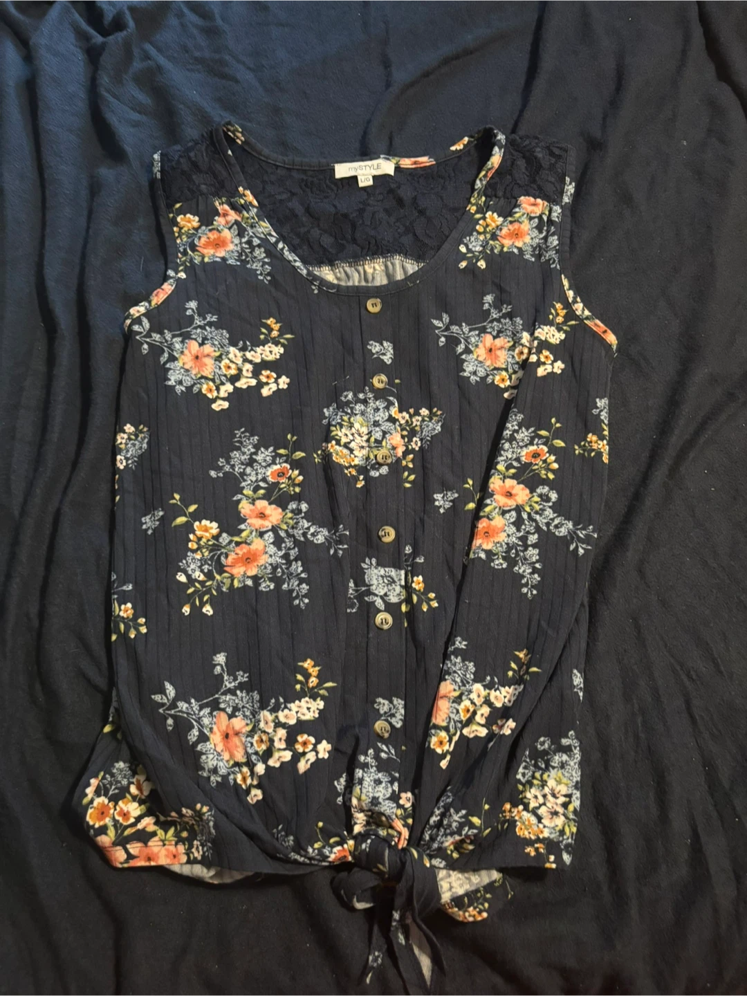 mySTYLE Floral Sleeveless Top - L/G