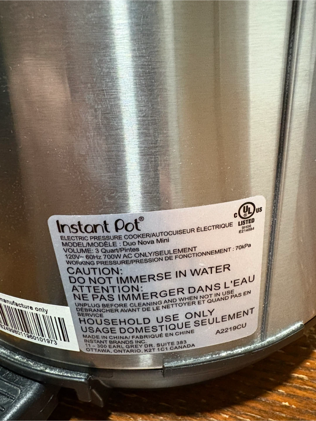 Instant Pot Duo Nova Mini 3 Quart - photo 2