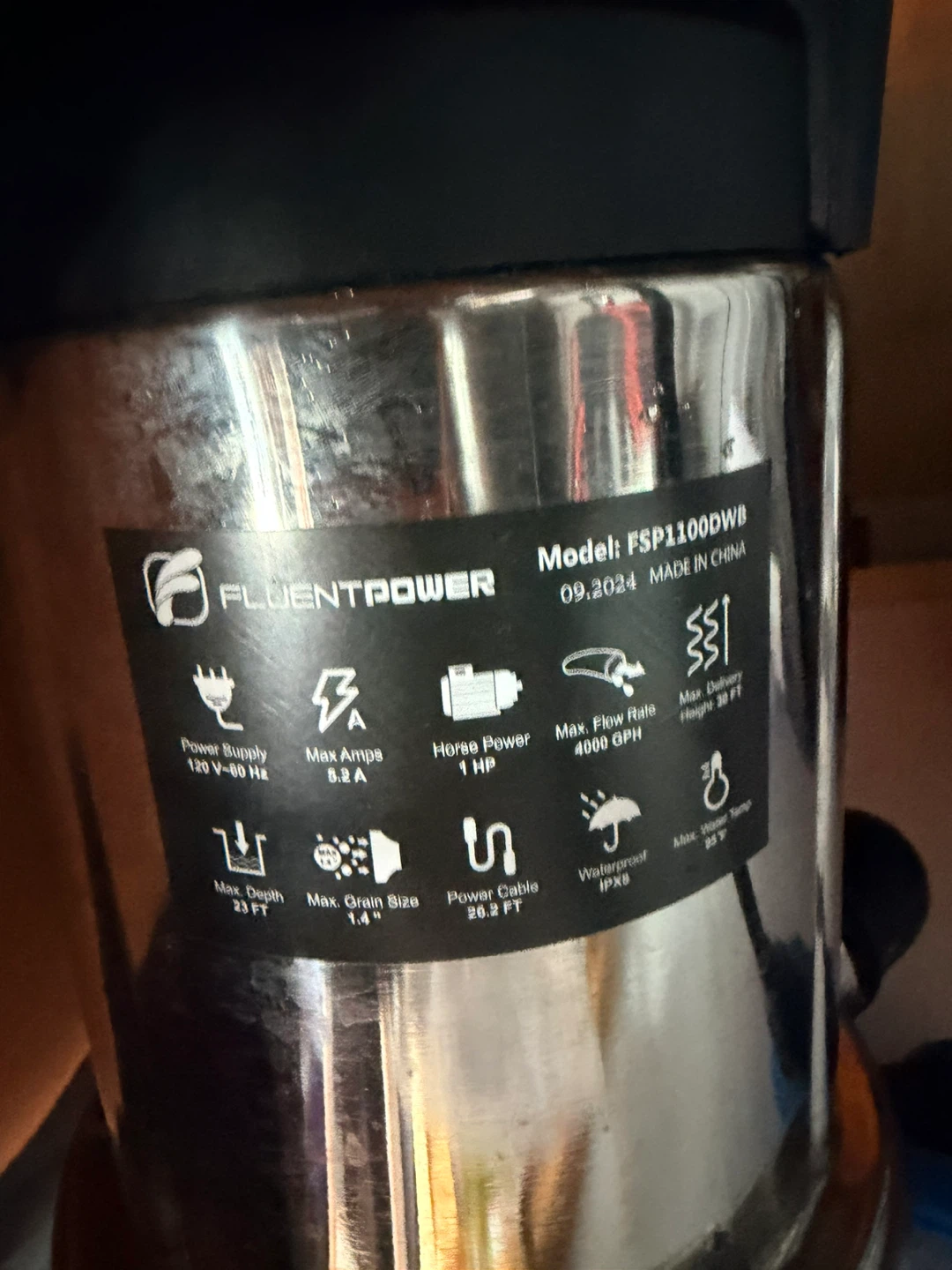 FLUENTPOWER 1HP Sump Pump - 4000GPH - photo 2
