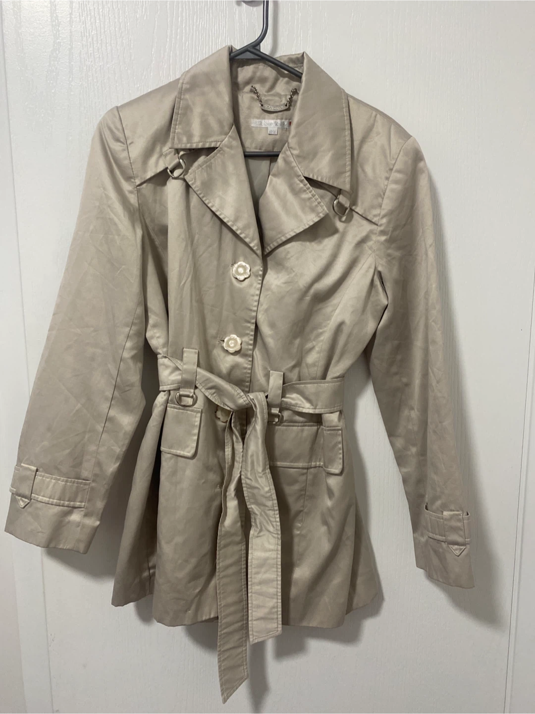 T Tahari Beige Trench Coat - Size S - photo 2