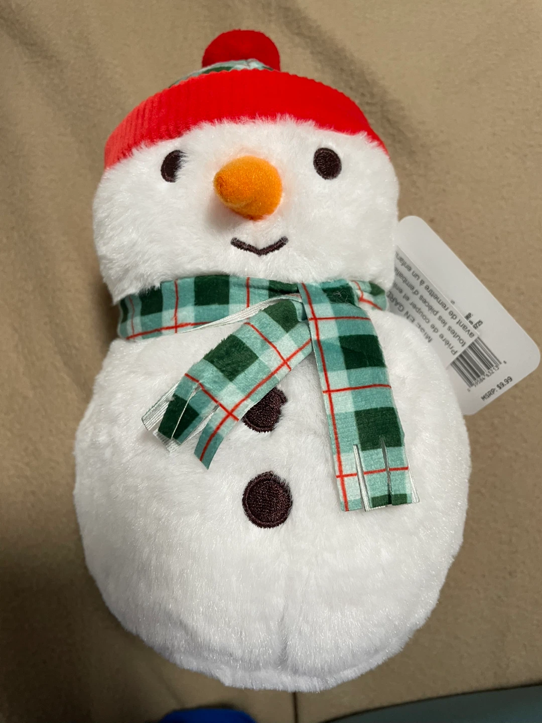 🥕 Snowman Plush Decor with Scarf - New!