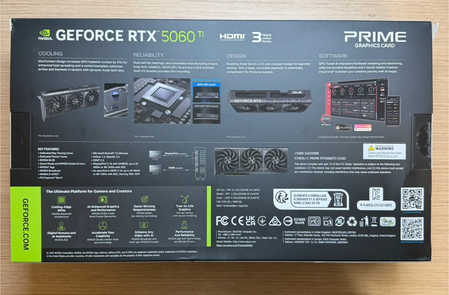 ASUS GeForce RTX 5060 Ti 16GB GPU - photo 2