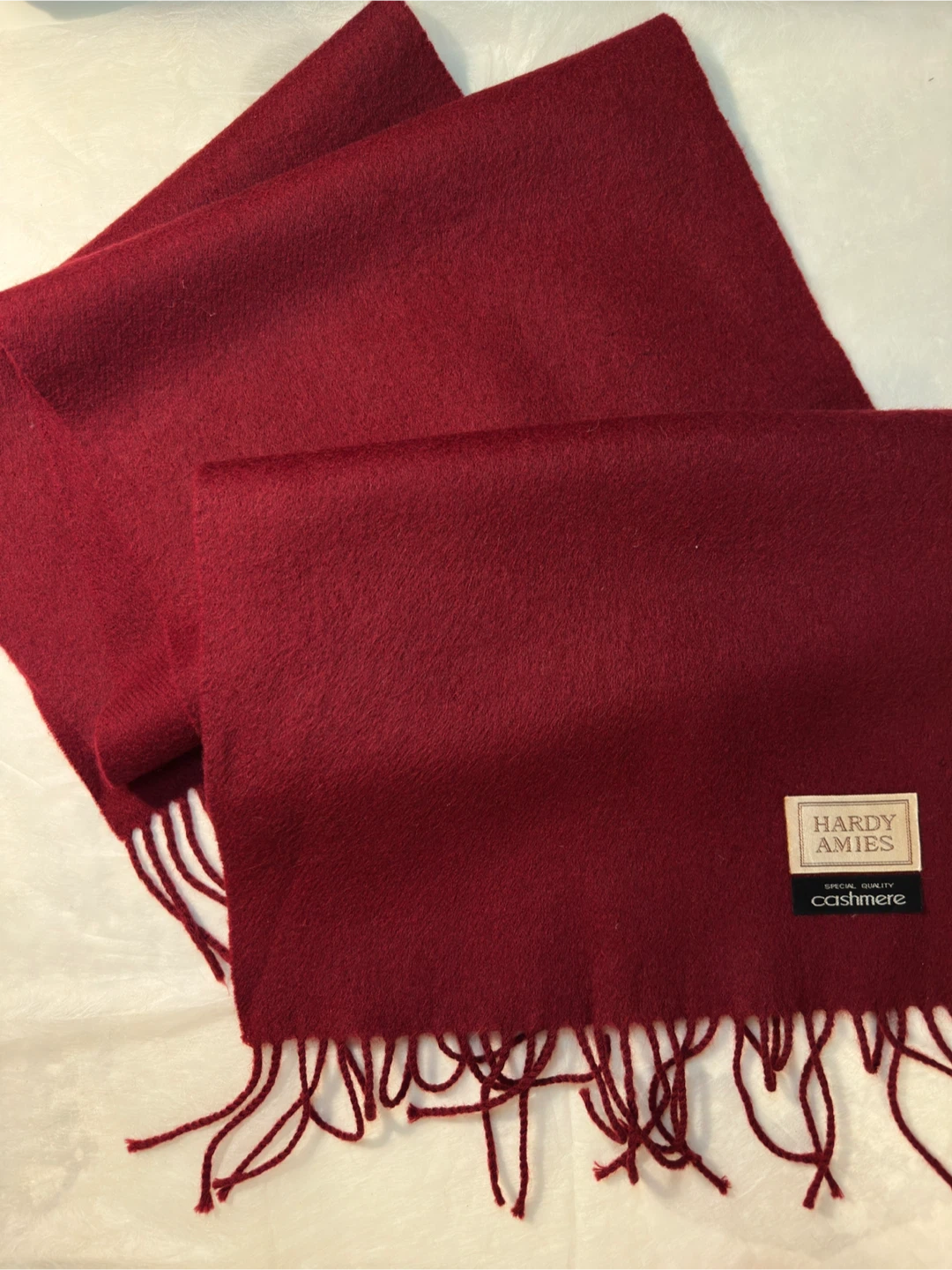 Hardy Amies Cashmere Scarf - Burgundy