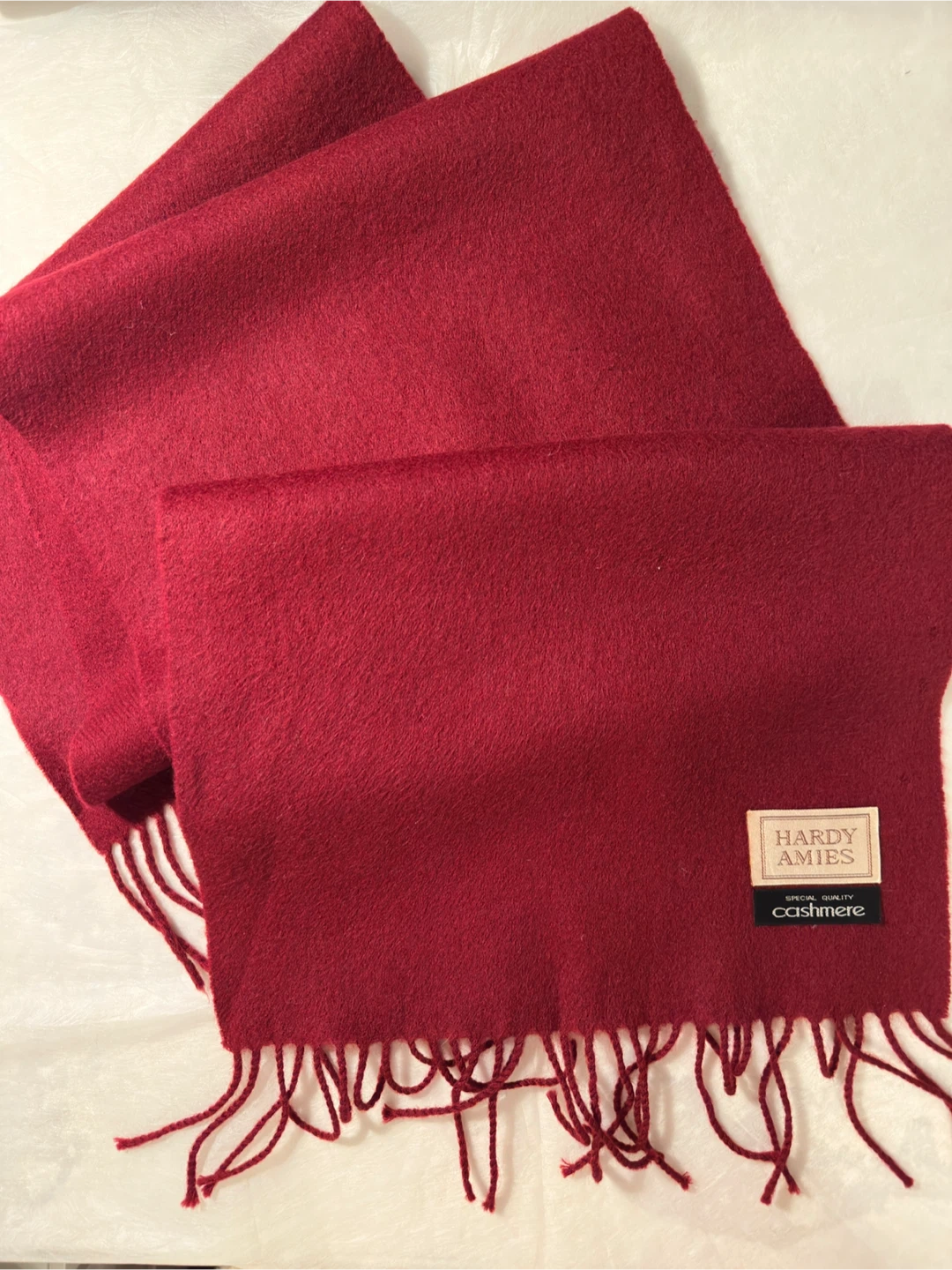 Hardy Amies Cashmere Scarf - Burgundy - photo 2