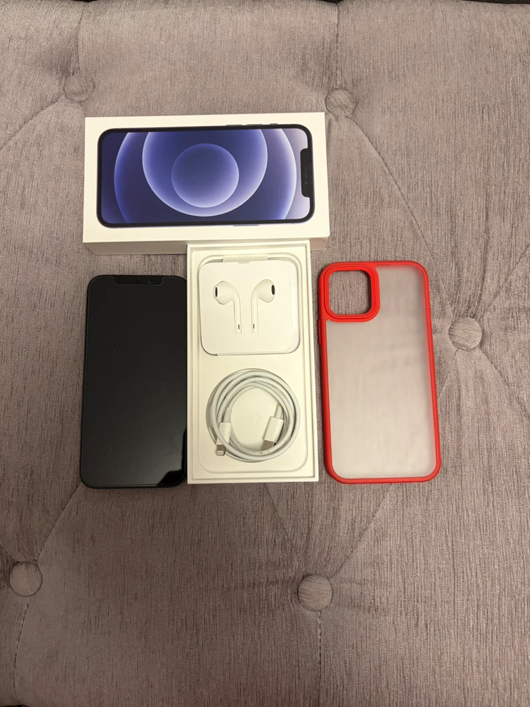 iPhone 12 64GB brand new condition with case box and headphones