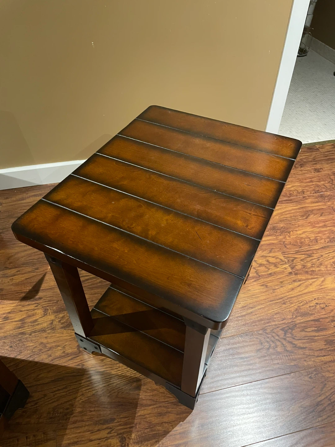 Brown Wooden Coffee Table and End Tables Set - photo 3