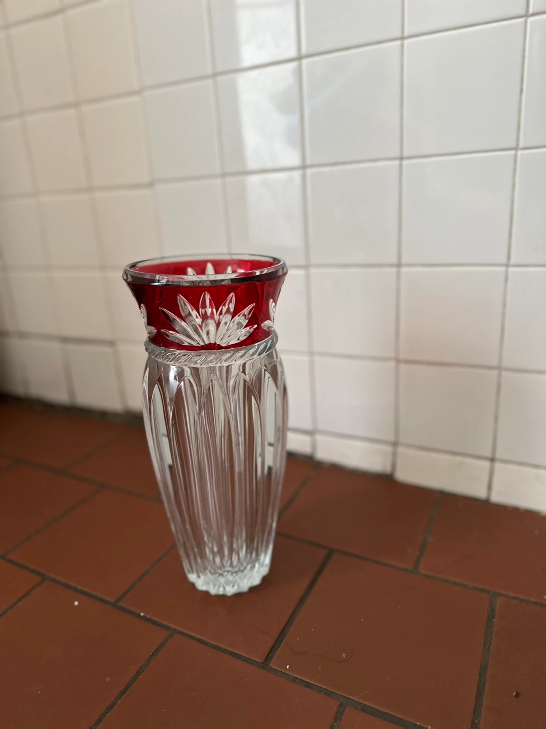 Mikasa Corinth Ruby cased crystal glass vase - photo 2