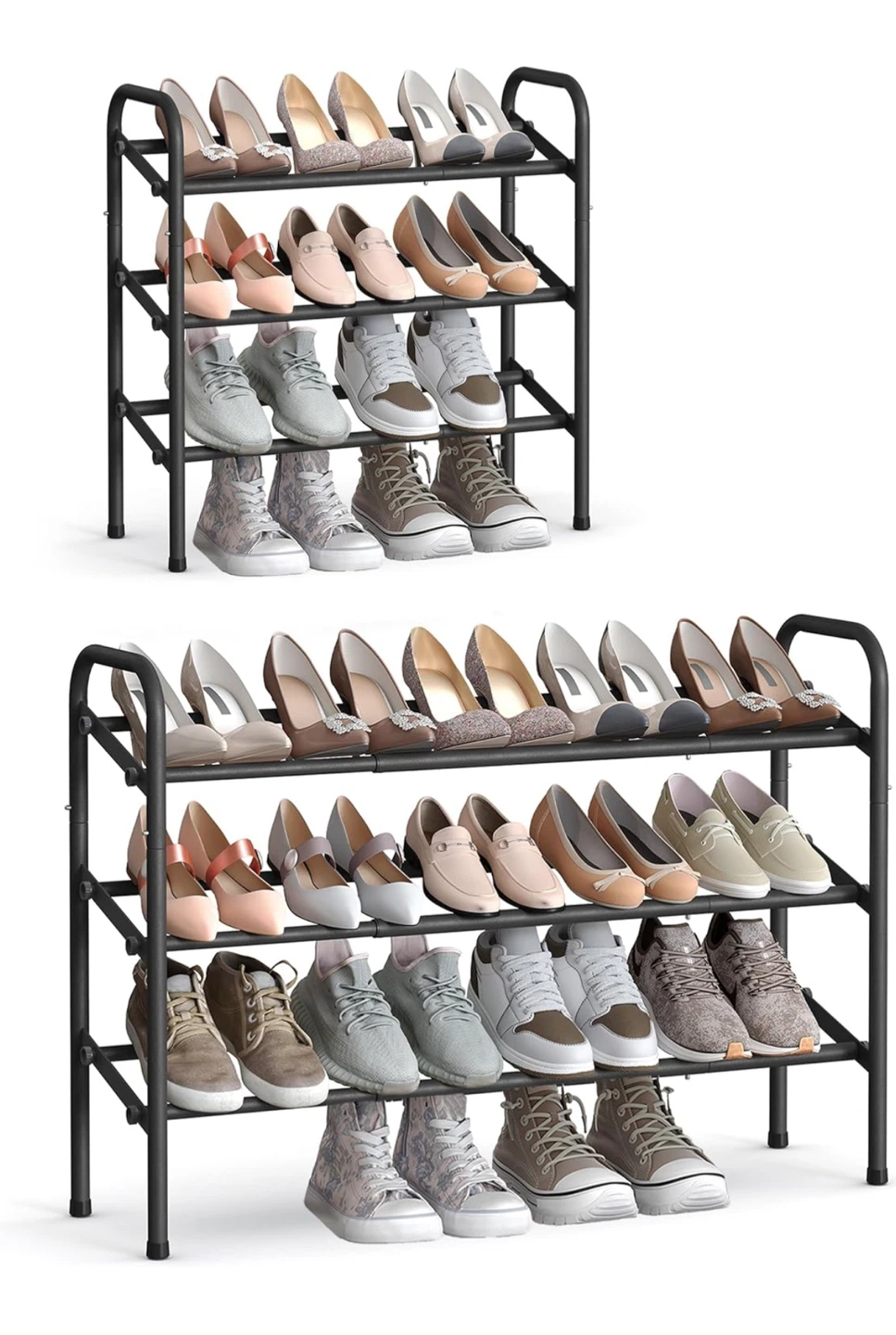 Brand new SONGMICS Shoe Rack, 3-Tier Metal Shoe Shelf Storage
