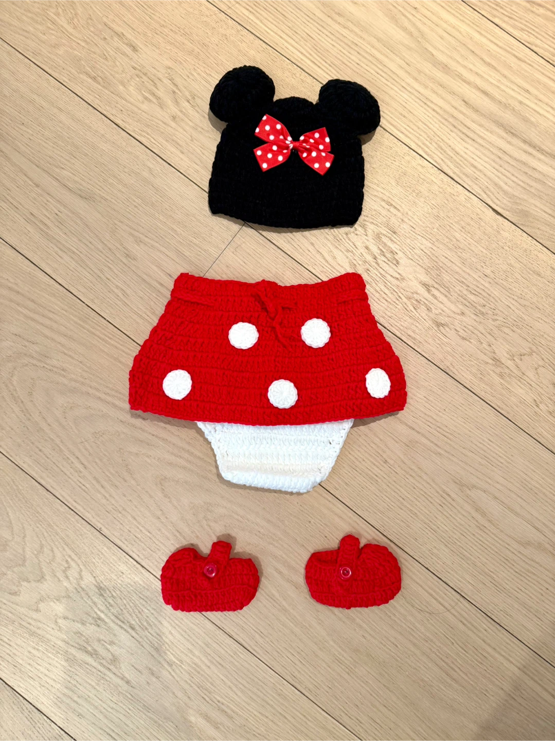 Baby Minnie Mouse Costume, Baby Photography Set