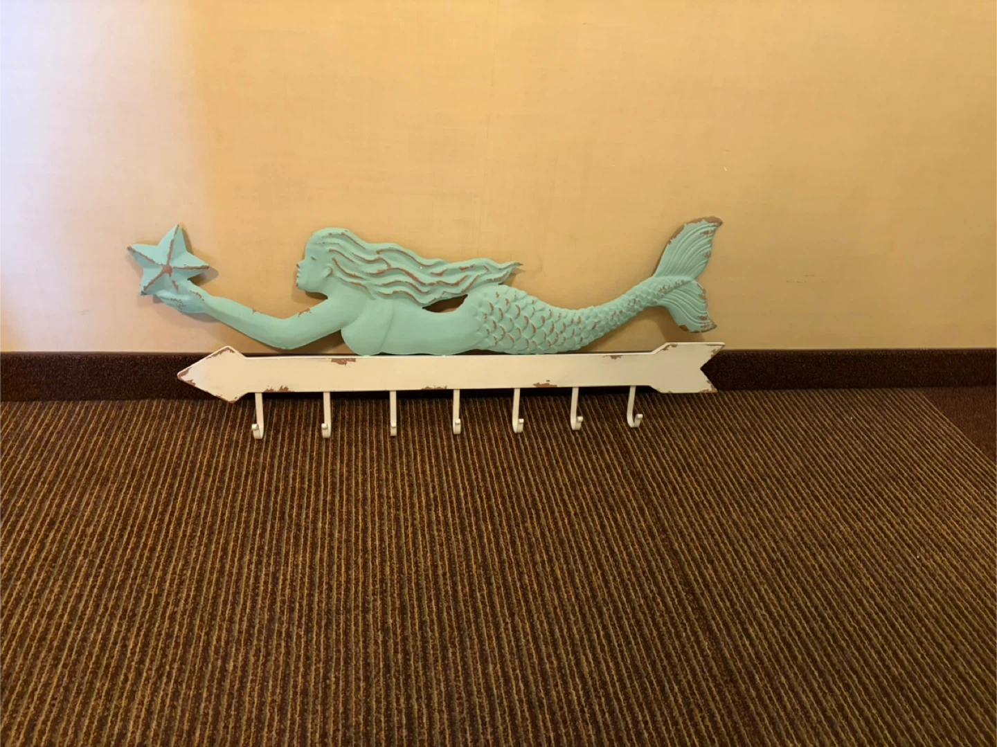 Mermaid Wall Decor with Hooks