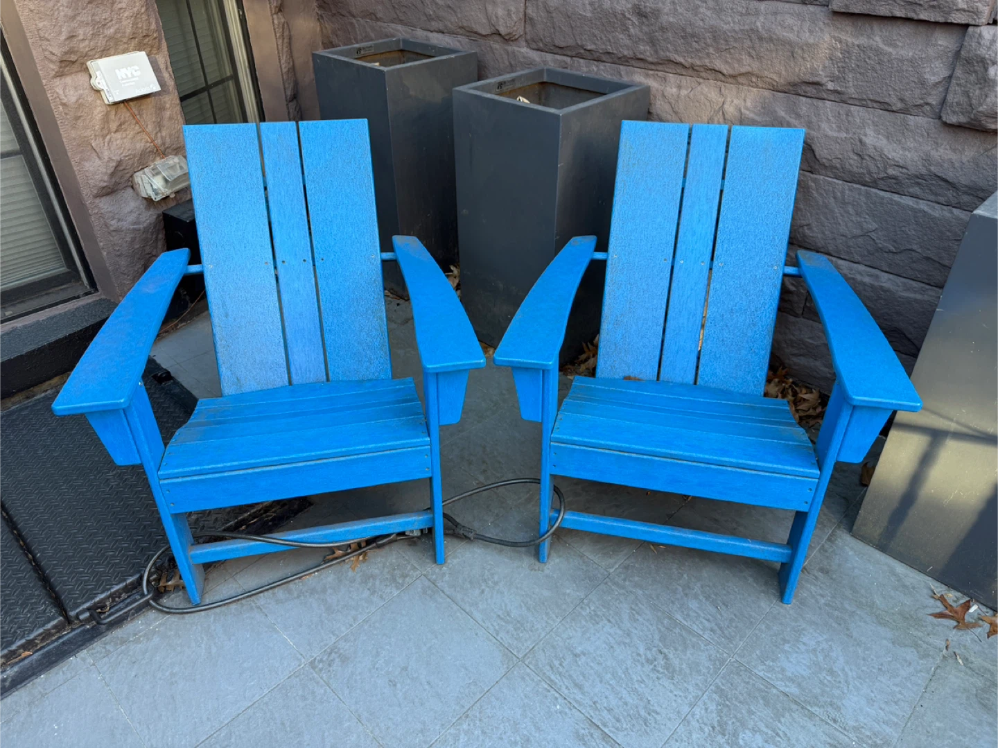 Blue Adirondack Chairs - Set of 2