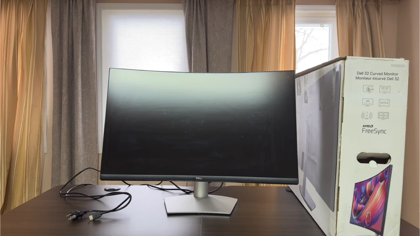 Dell S3221QS 32-inch Curved 4K Monitor