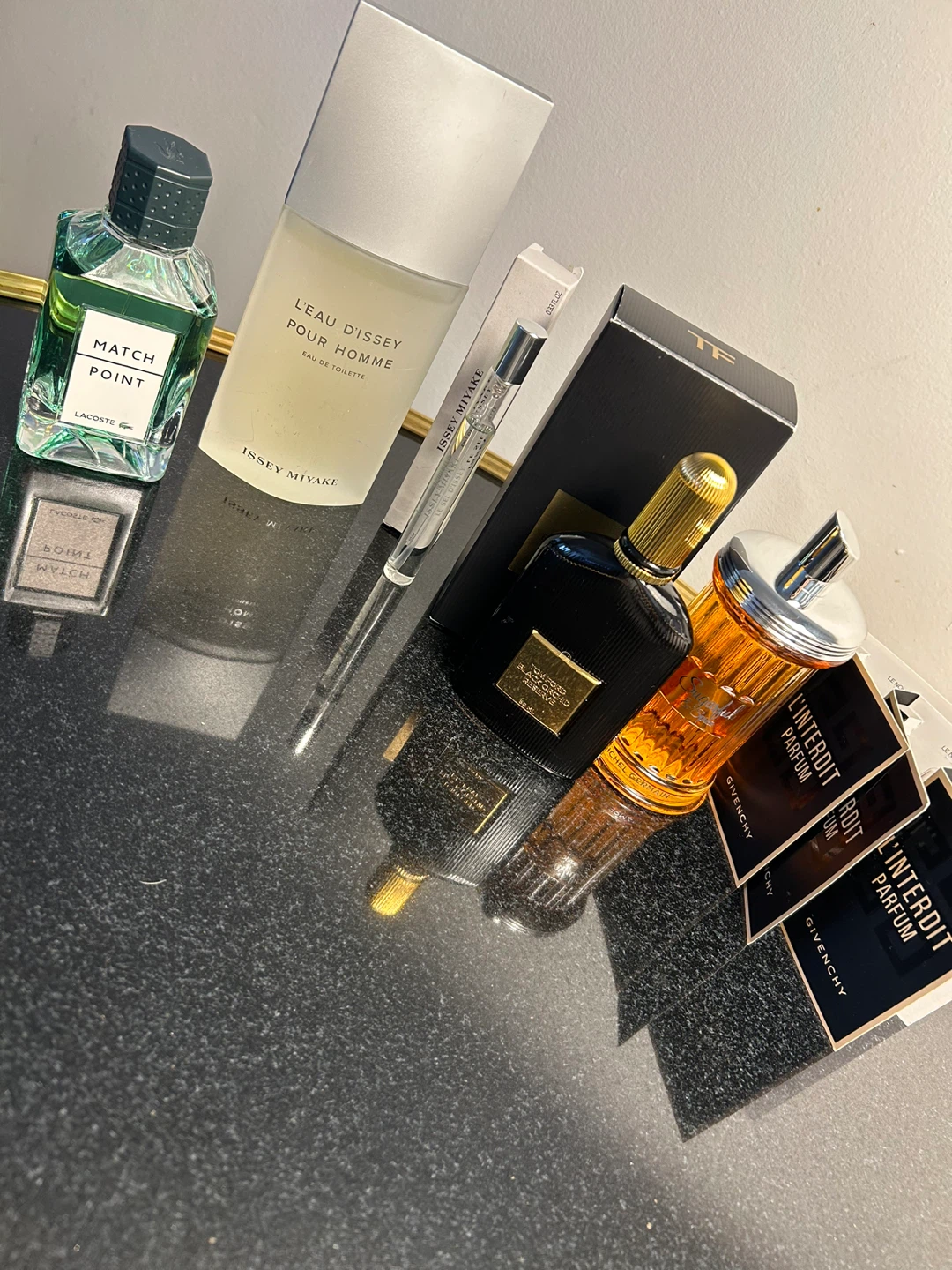 Variety of Perfumes: Lacoste, Issey Miyake, Tom Ford, Givenchy