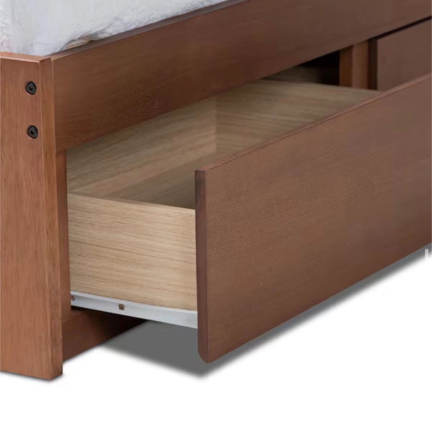 Queen Size Platform Bed Frame with Storage Drawers - photo 4