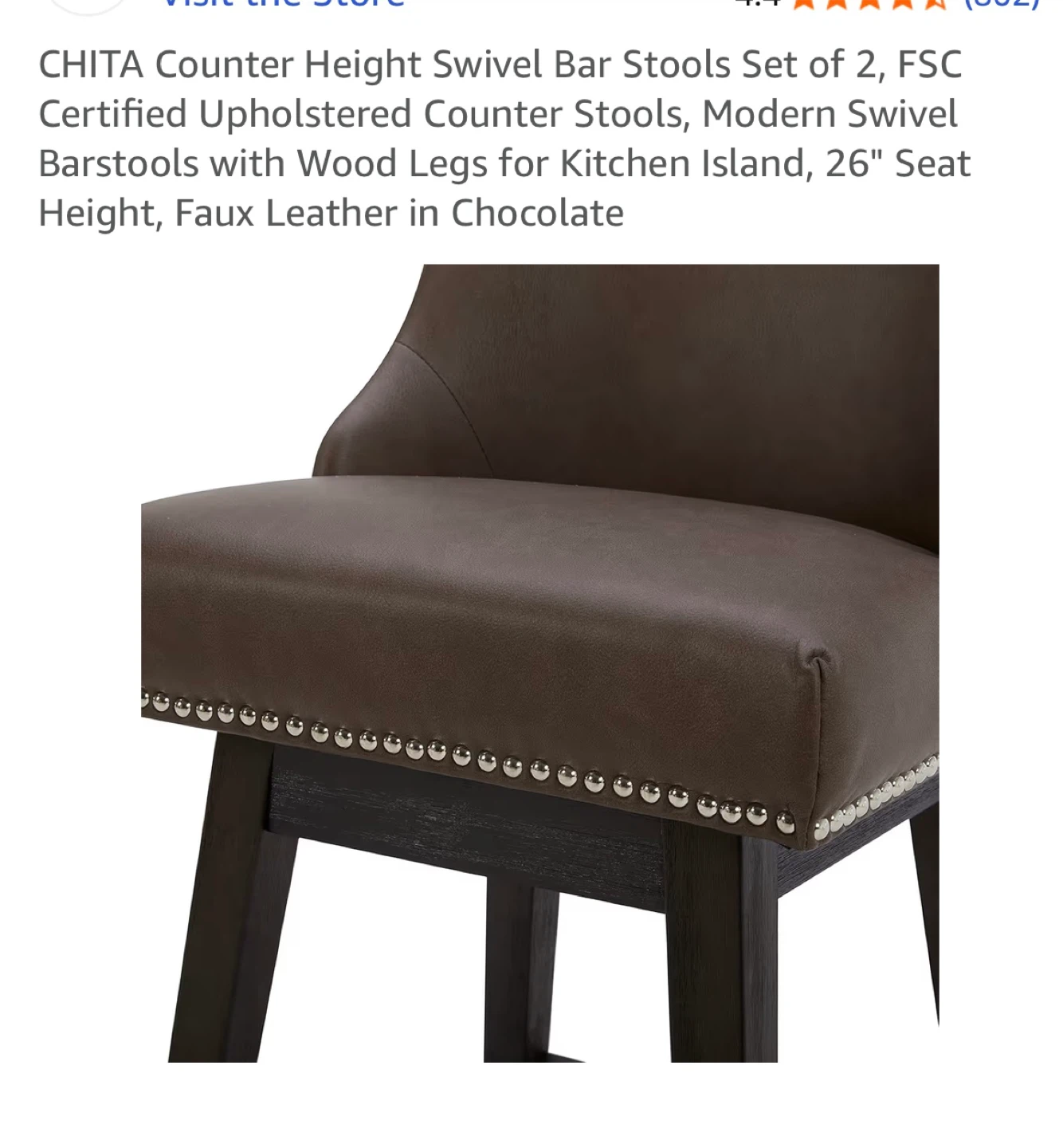Set if 2 CHITA Chocolate Faux Leather - photo 2