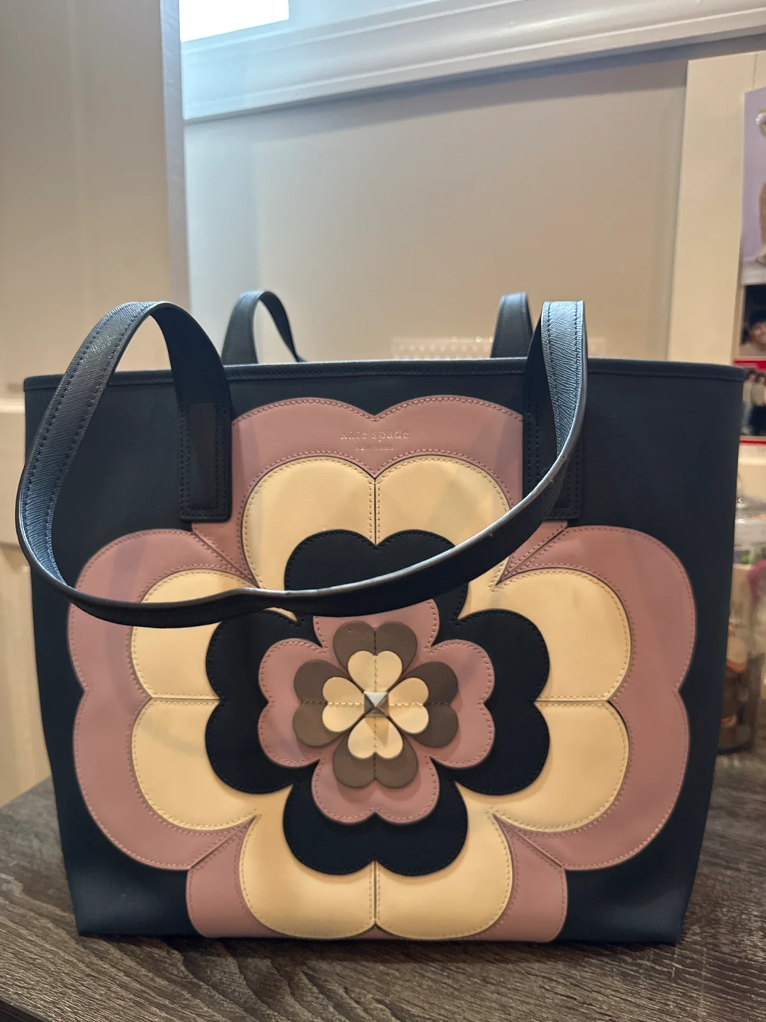 Kate Spade Flower Appliqué Tote Bag