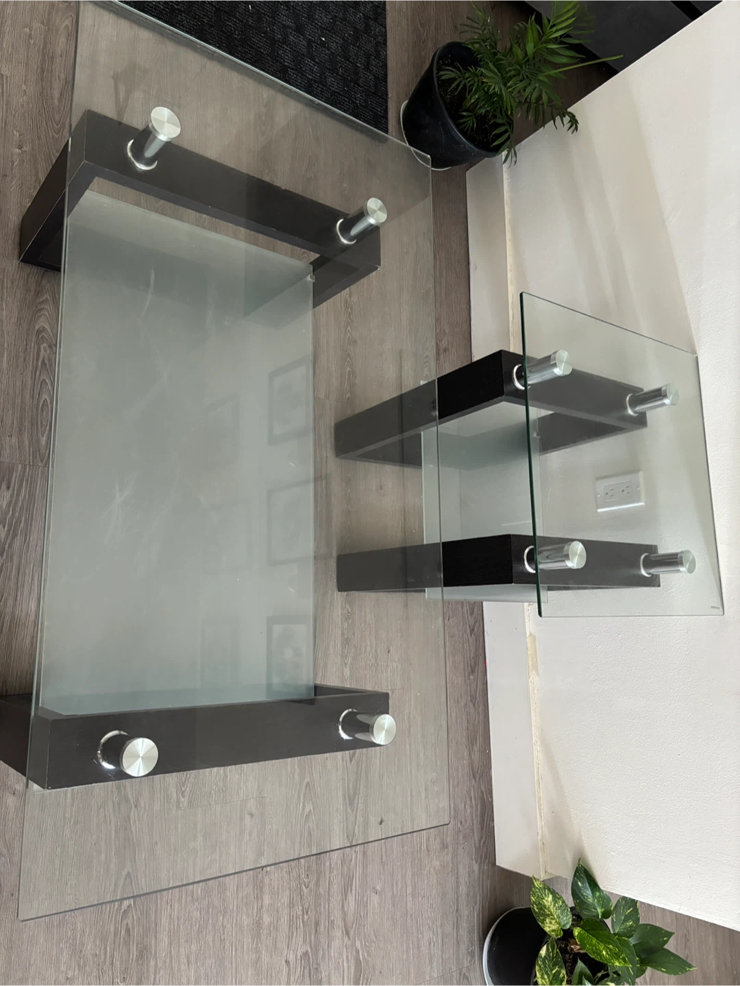 Glass Coffee Table and End Table Set