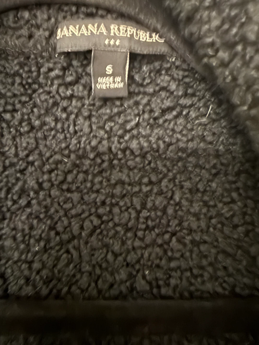 Banana Republic Black Sherpa Jacket - Size S - photo 3