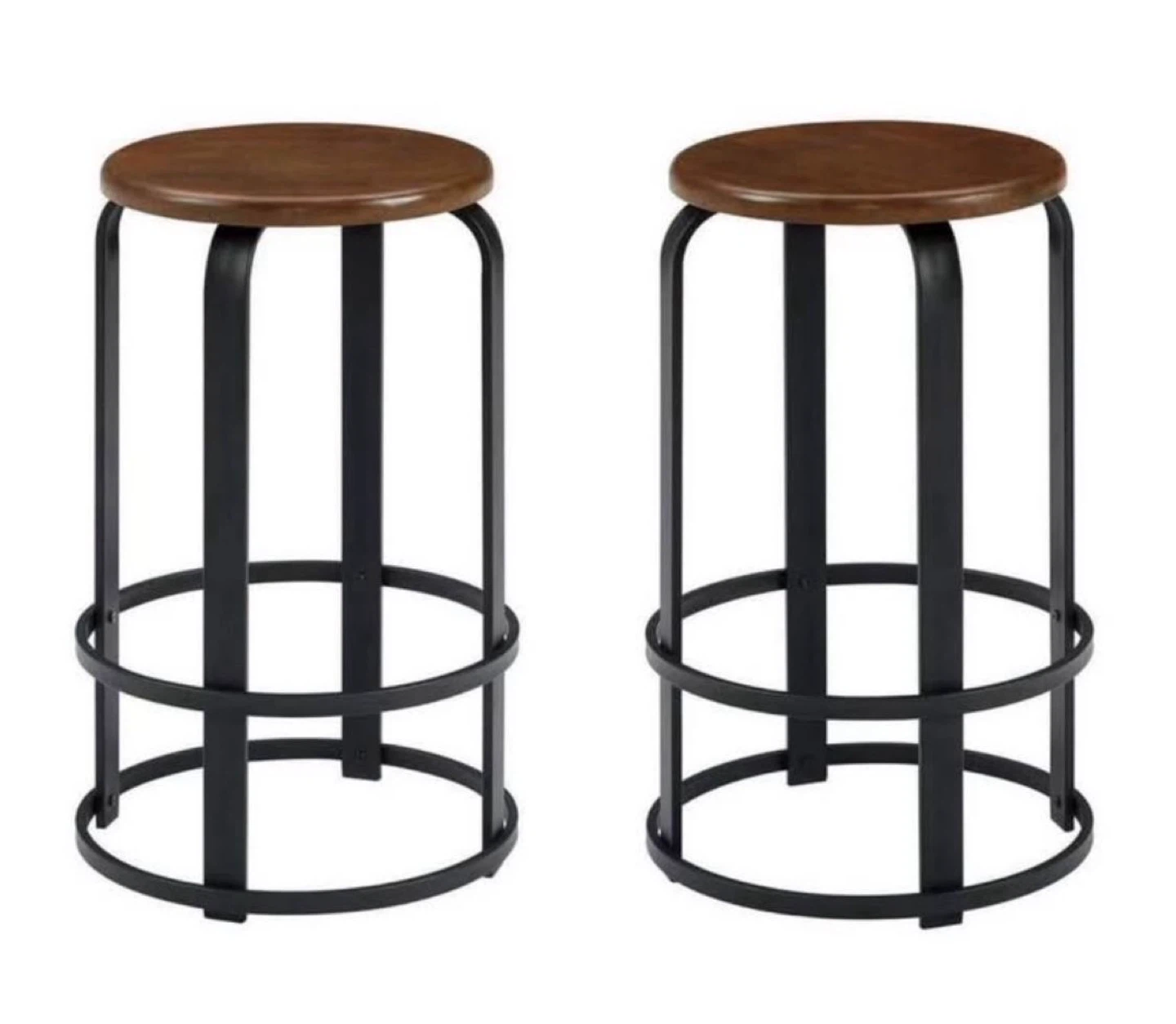 New Set of 2 Counter Height Stools Chairs