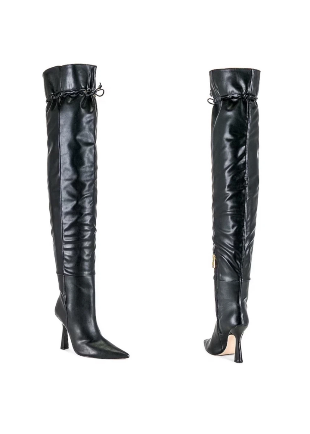 Good American Black Over-the-Knee Boots - Size 6.5