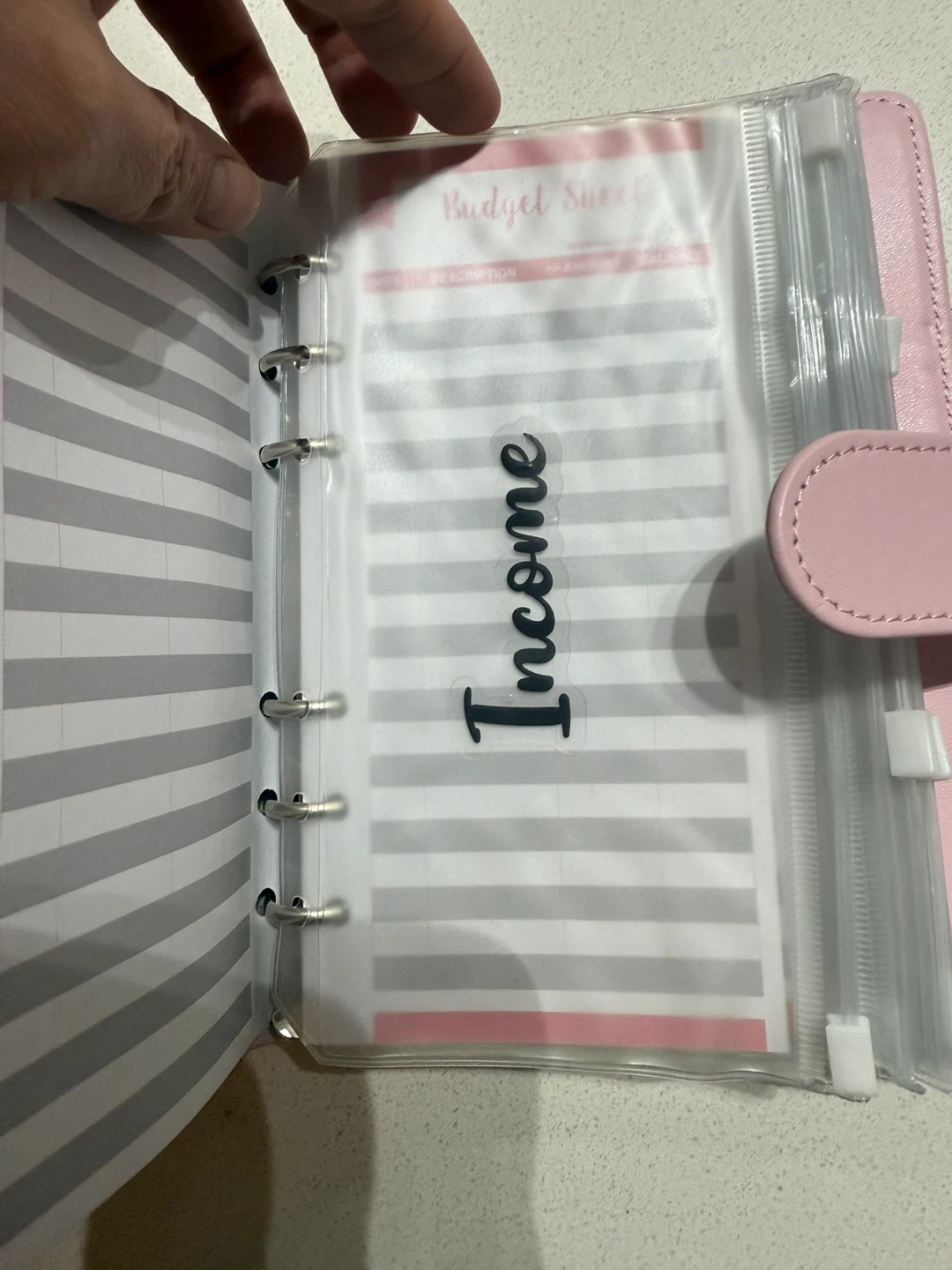 Pink Budget Binder with Sheets & Envelopes
