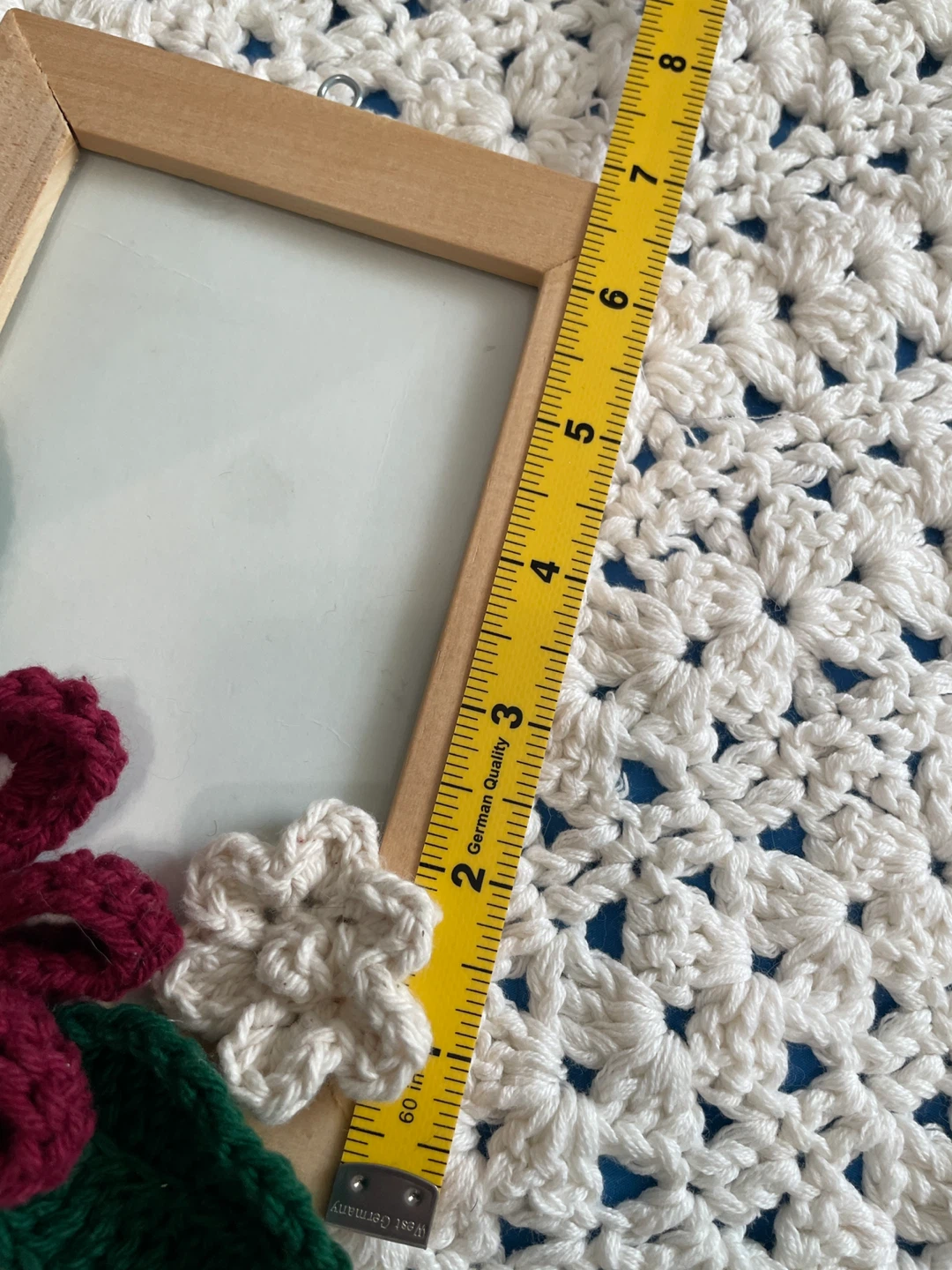 Handmade Crocheted Flower Picture Frames - Set of 2 - photo 5