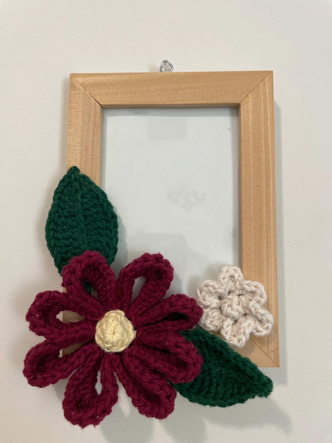 Handmade Crocheted Flower Picture Frames - Set of 2 - photo 2