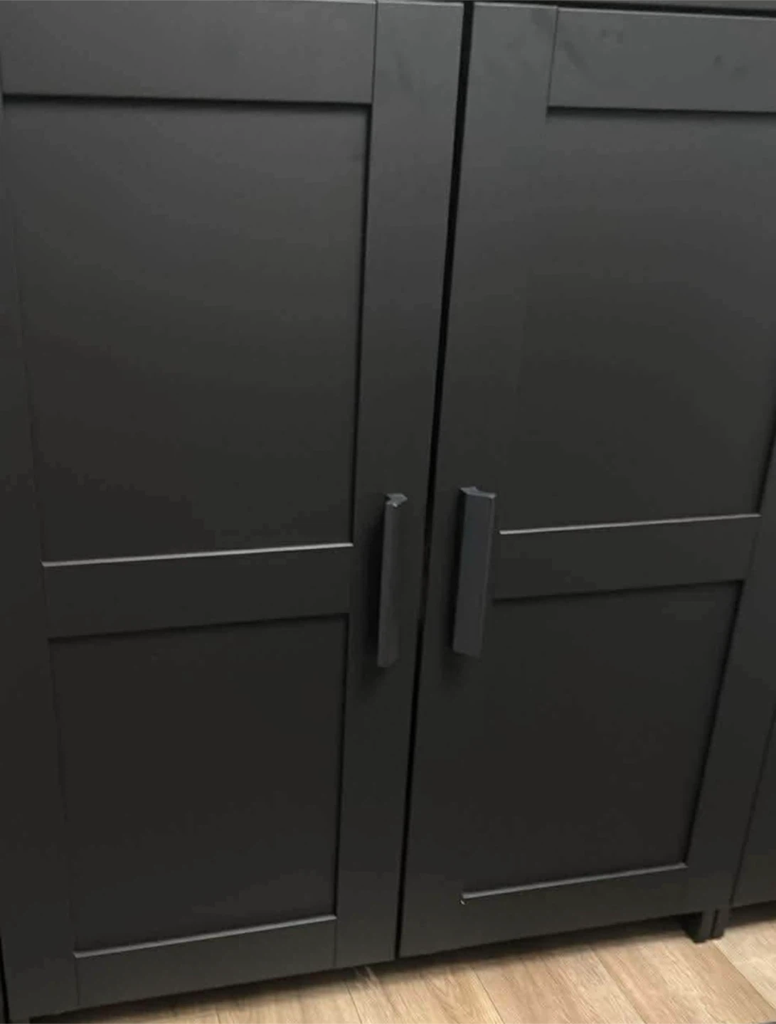 IKEA Brimnes Black Cabinet with Doors - photo 2