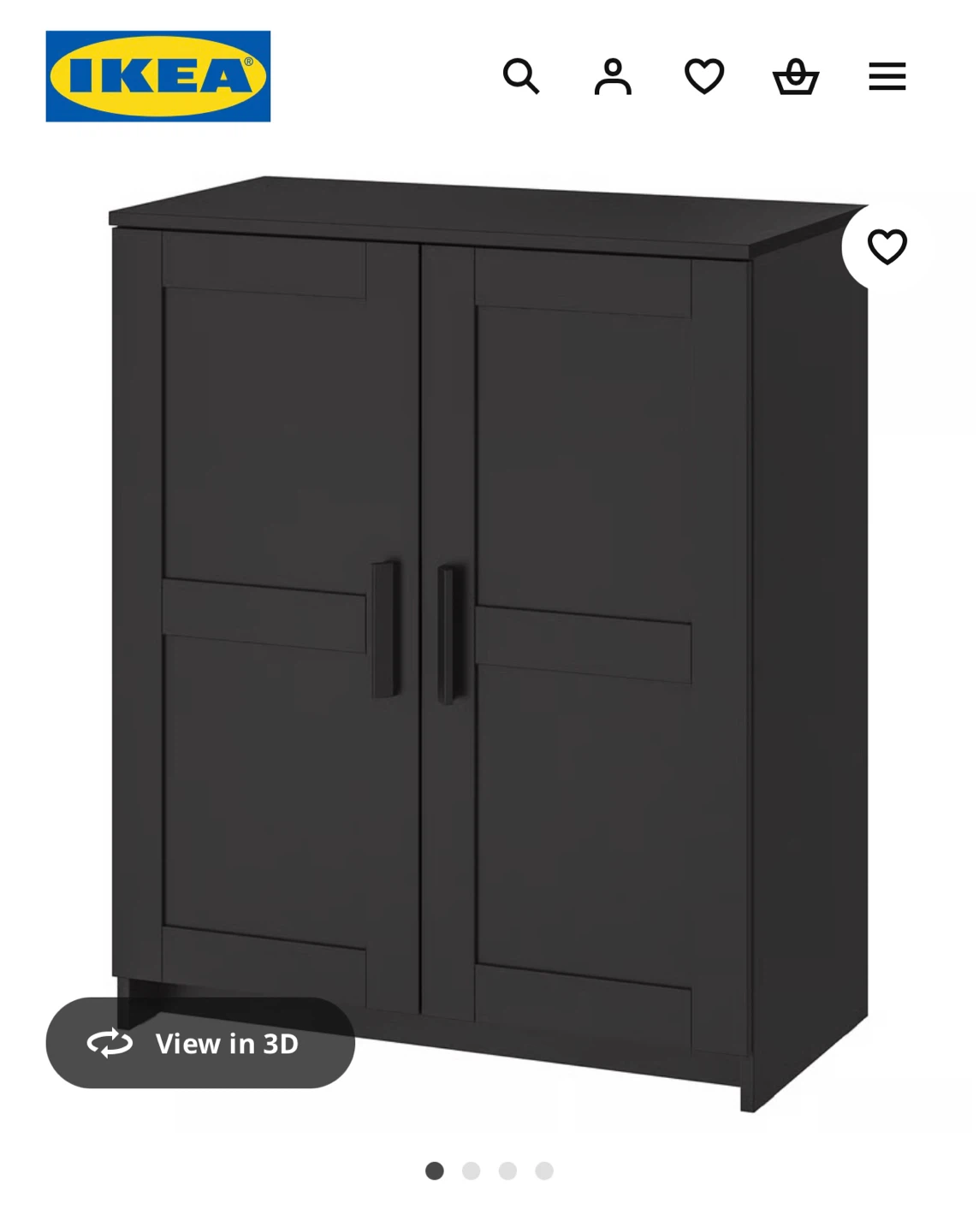 IKEA Brimnes Black Cabinet with Doors