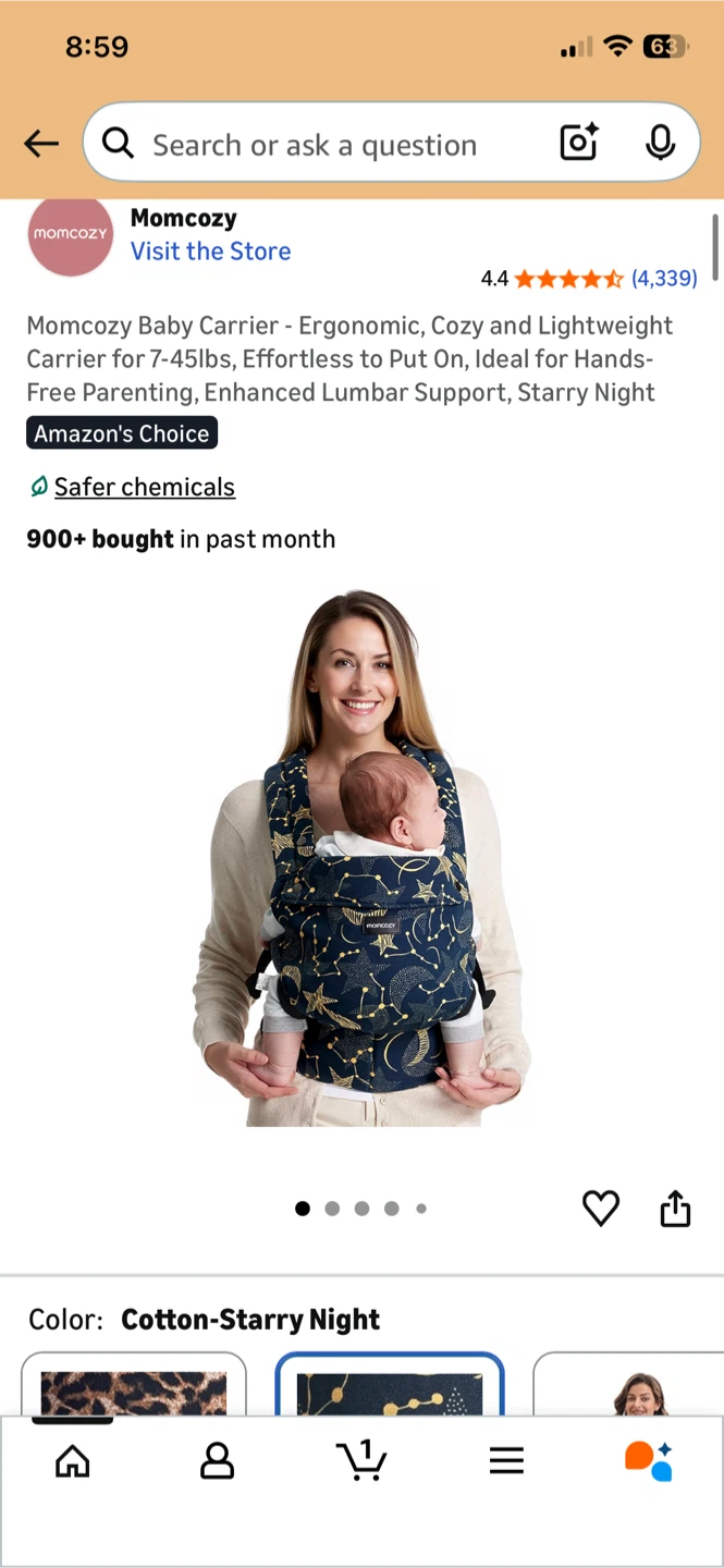 Momcozy Baby Carrier - Starry Night Design - photo 4