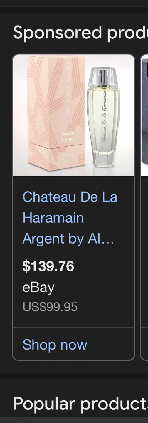 Chateau De La Haramain Argent Eau de Parfum 100ml