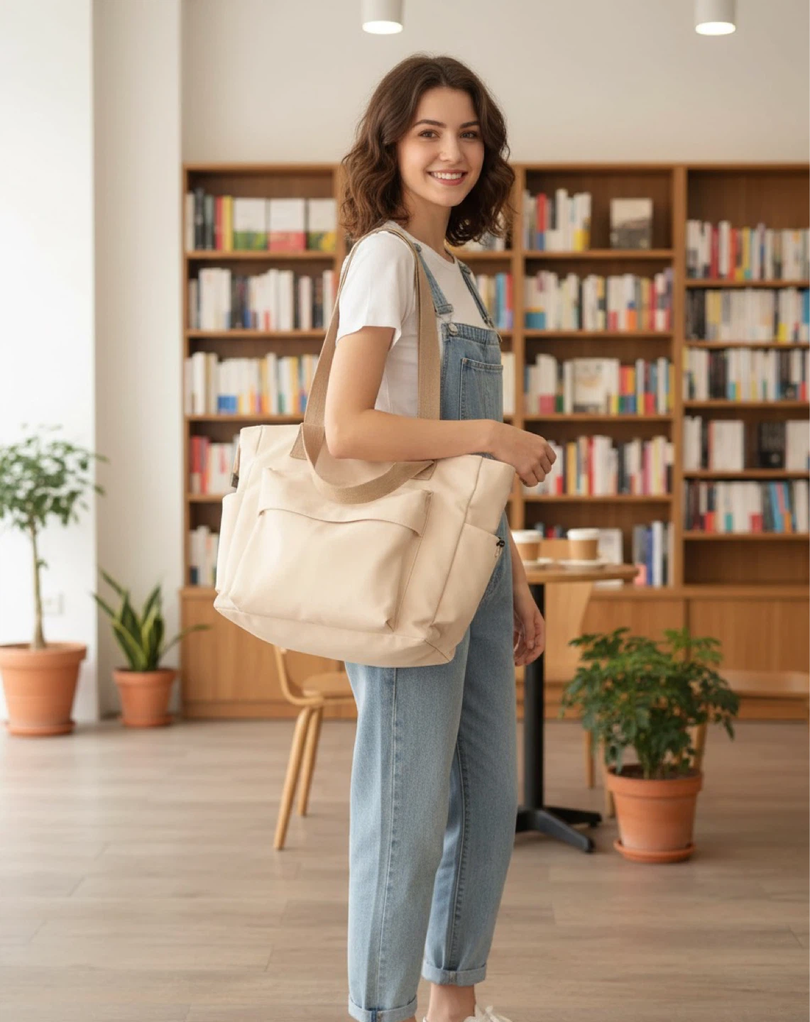Beige Canvas Tote Bag 🥕